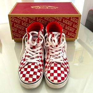 Vans Filmore hightop sneakers red checker - size Women’s 6.5